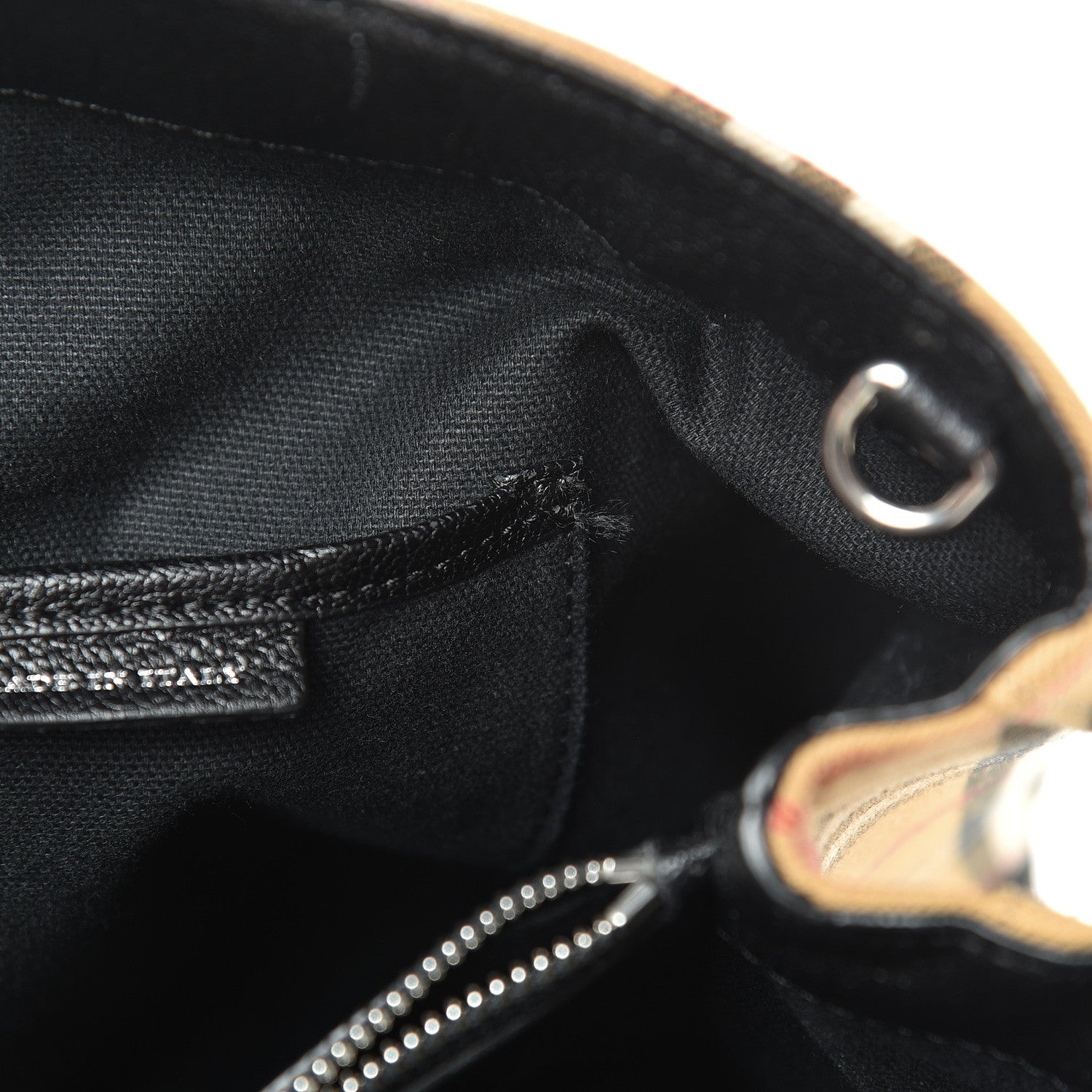 Burberry Goatskin Vintage Check Medium Banner Tote Black 11 of 11