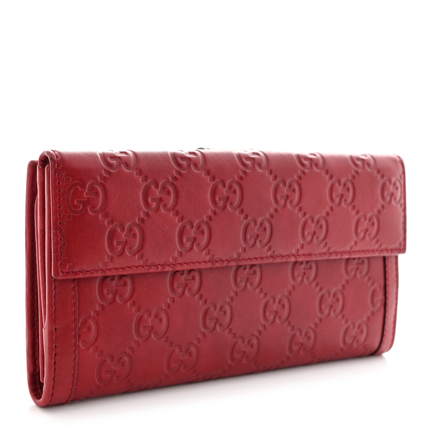 Gucci Guccissima Continental Wallet Red 3 of 13