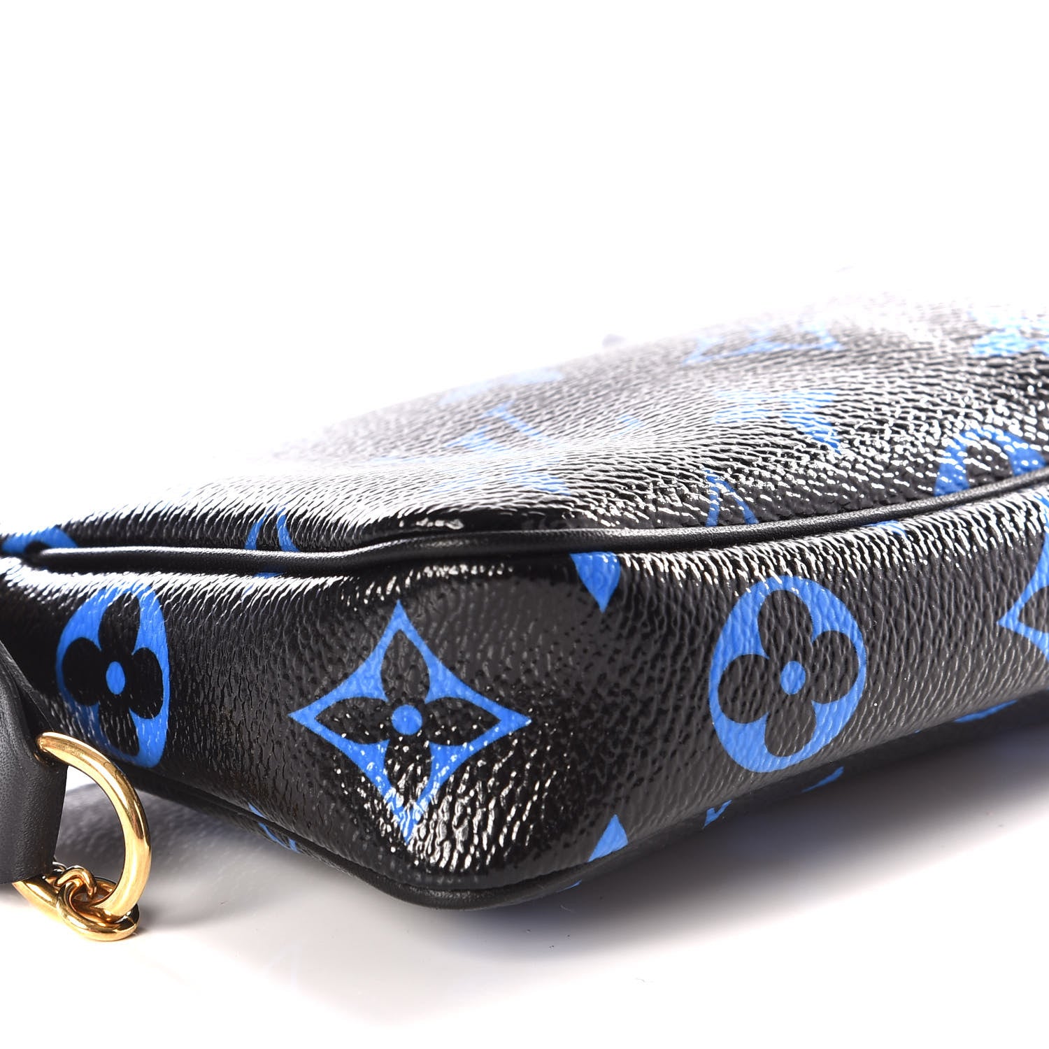 Louis Vuitton Colored Monogram Mini Pochette Accessories Blue Black 5 of 9