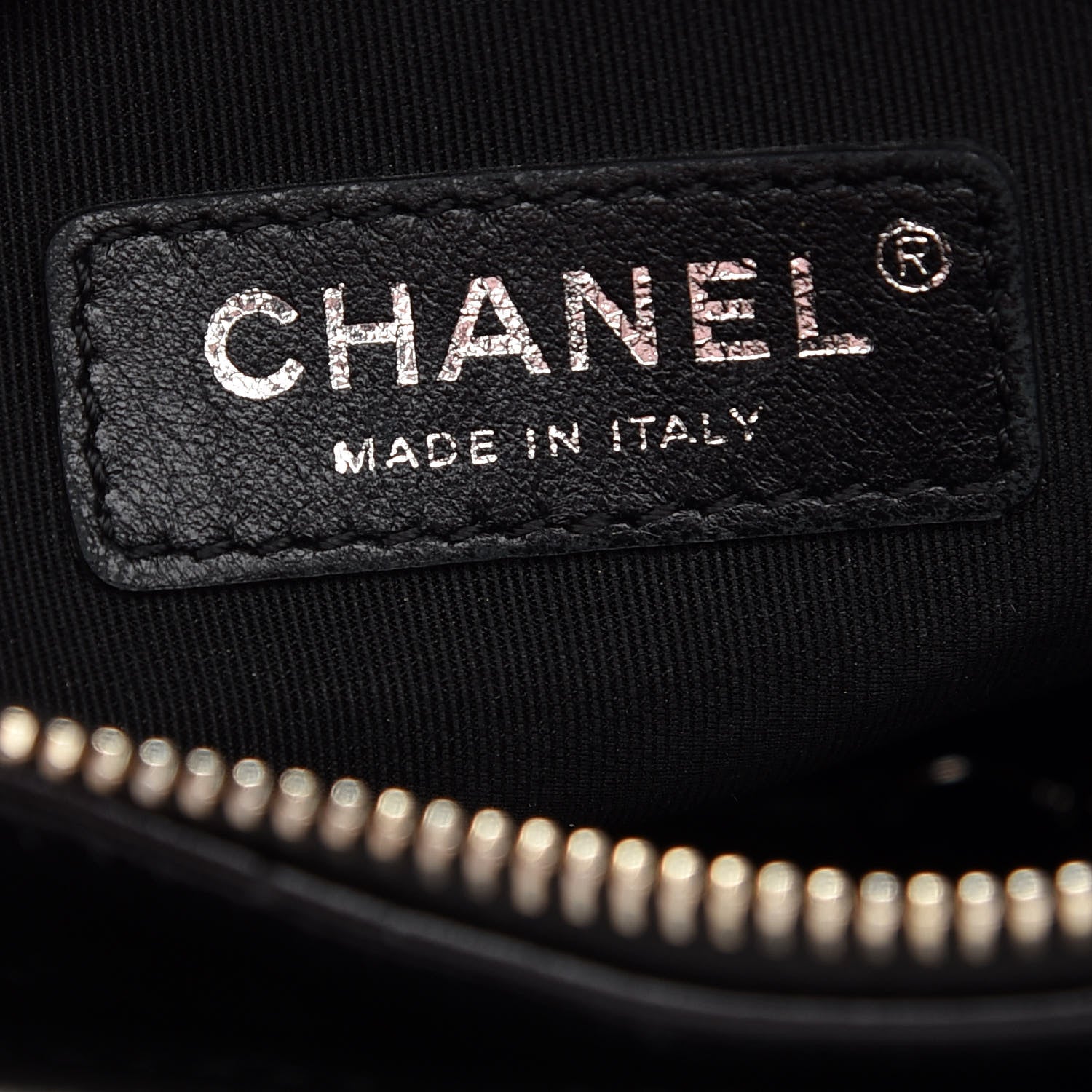 Chanel Metallic Crumpled Goatskin Quilted Small Gabrielle Hobo Black Gold 6 of 9