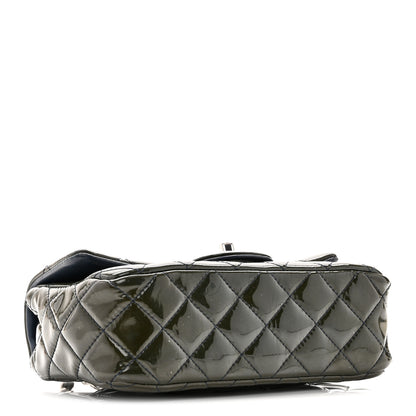 Chanel Patent Calfskin Quilted Mini Rectangular Flap Navy Blue 4 of 10