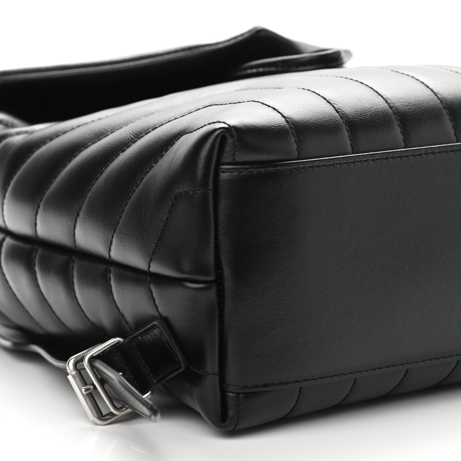 Saint Laurent Calfskin Y Quilted Monogram Small Loulou Backpack Black 8 of 9