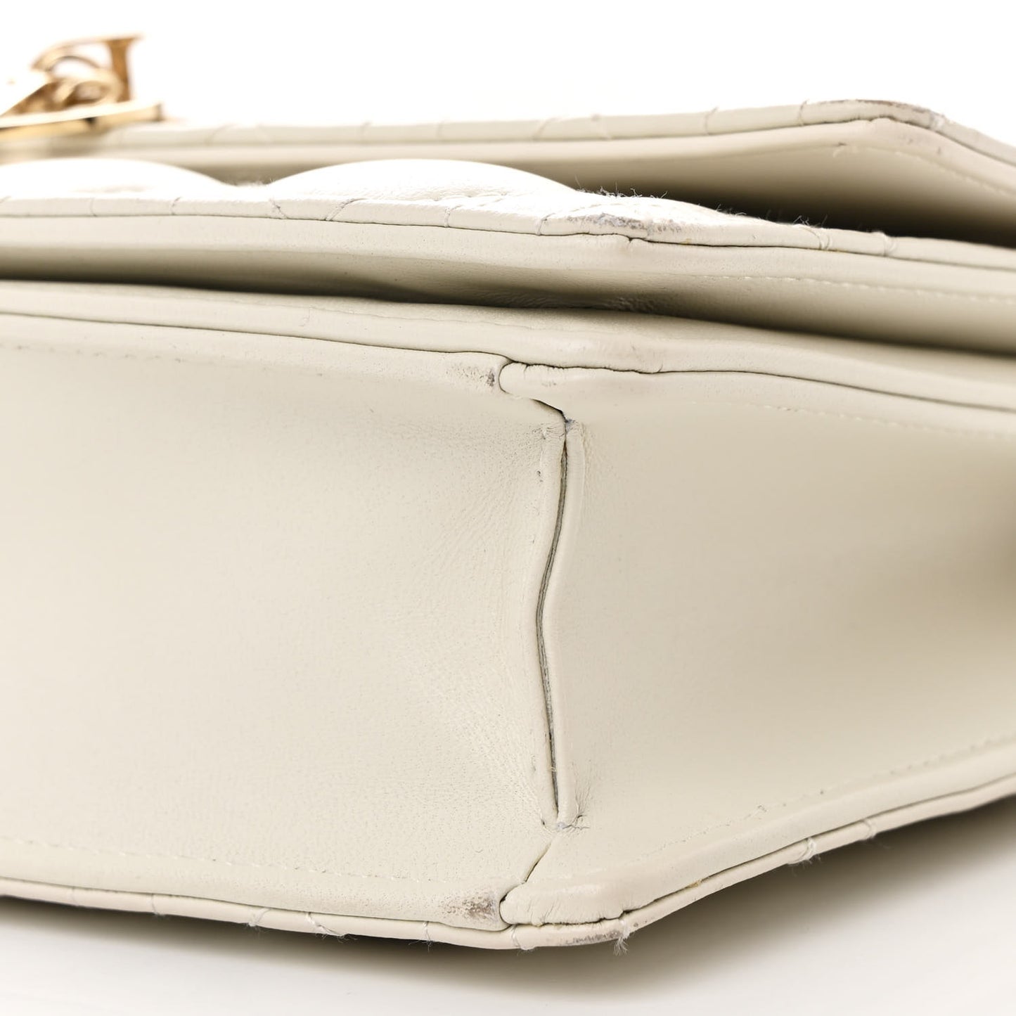 Lambskin Cannage My Dior Top Handle Bag White