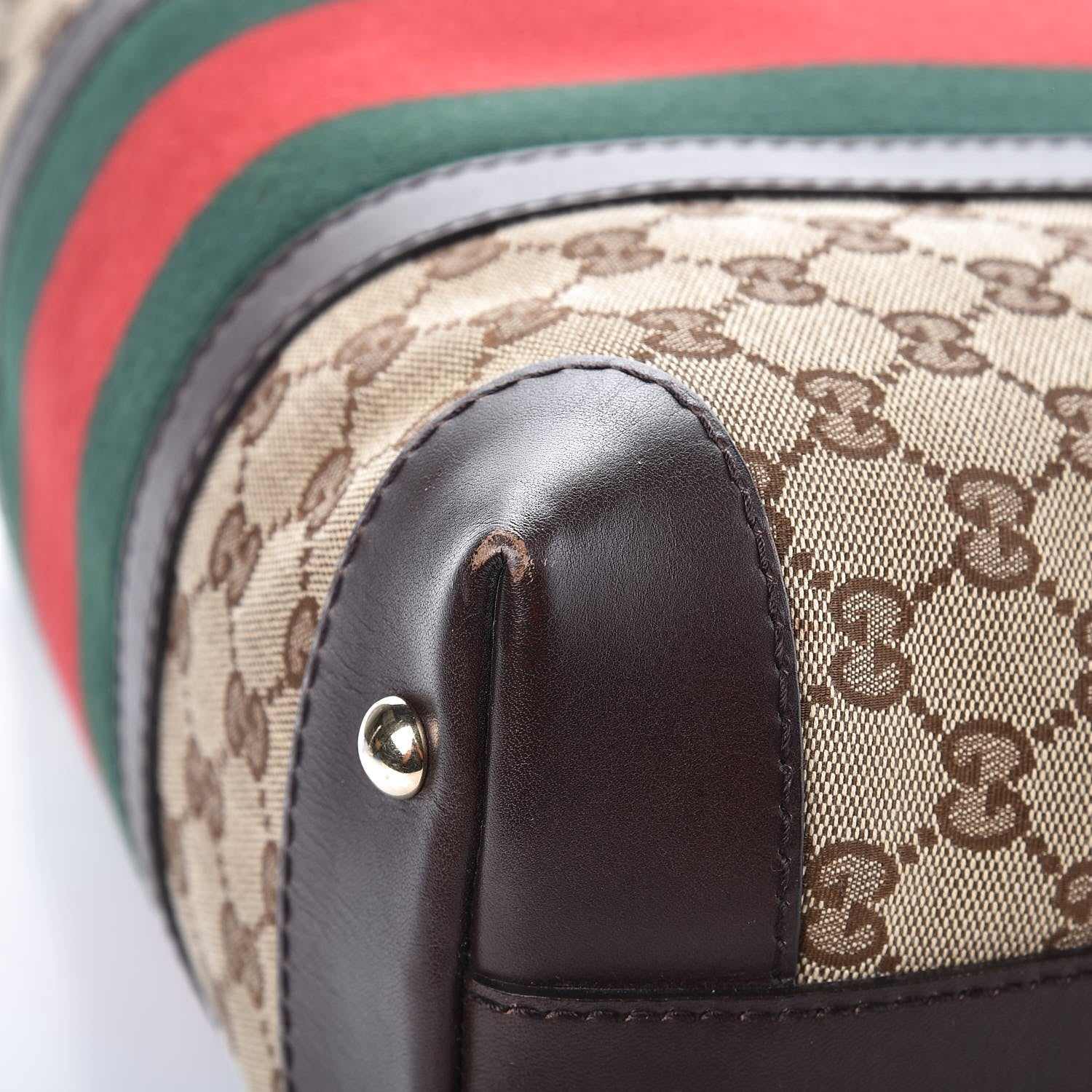 Gucci Monogram Vintage Web Medium Hobo Dark Brown 12 of 12