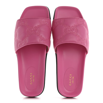 Gucci Nappa GG Matelasse Flat Slide Sandals 39 Bon Bon 2 of 10