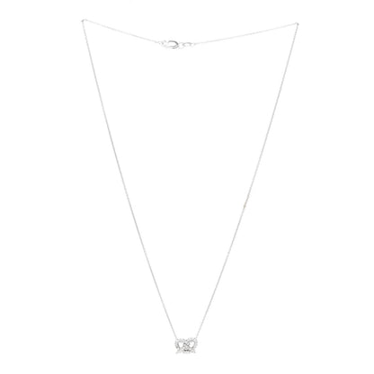 Roberto Coin 18K White Gold Diamond Tiny Treasures Pretzel Pendant Necklace 3 of 5