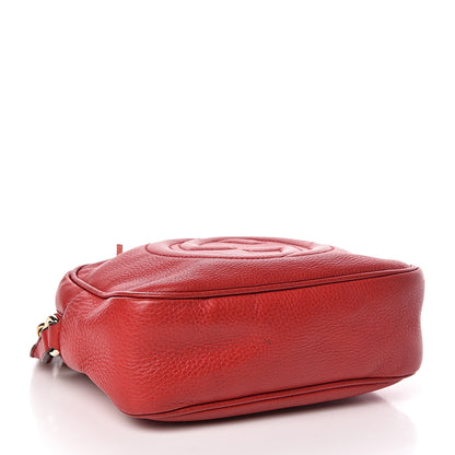 Gucci Pebbled Calfskin Small Soho Disco Bag Tabasco Red 4 of 17