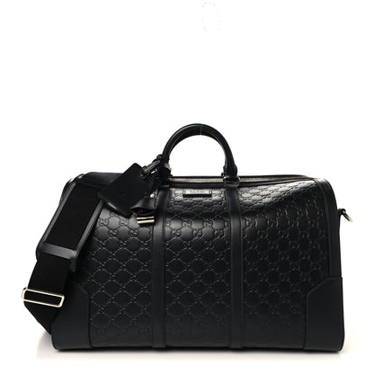 Gucci Guccissima Signature Medium Duffle Black 1 of 11