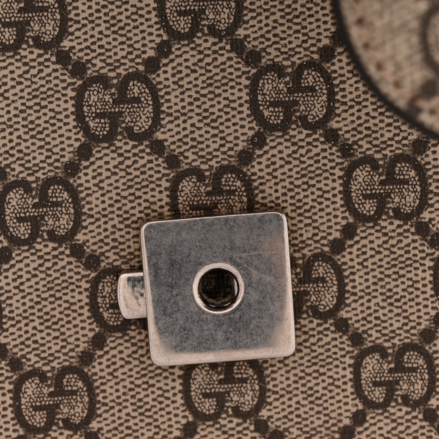 GG Supreme Monogram Suede Cudu Medium Dionysus Shoulder Bag Beige Ebony Vulcanic Red