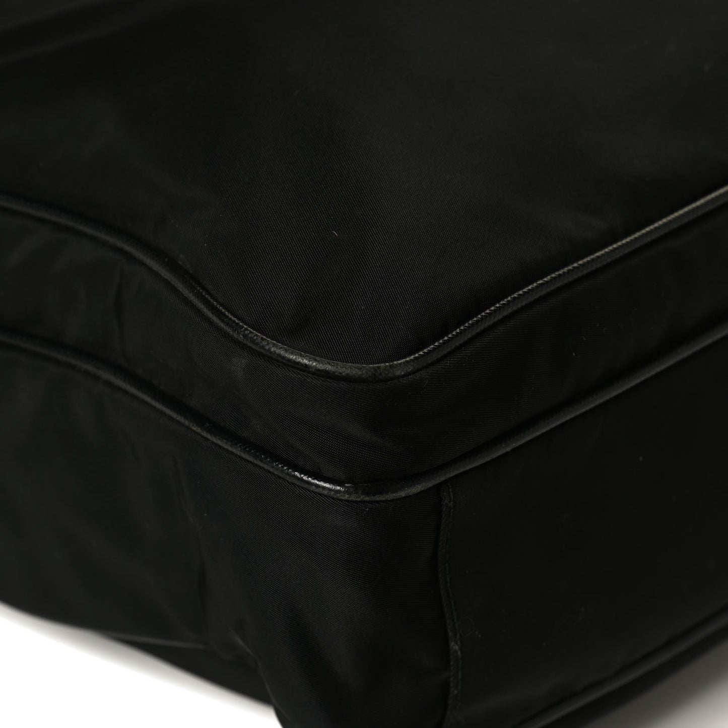Tessuto Nylon Saffiano Shopping Tote Black