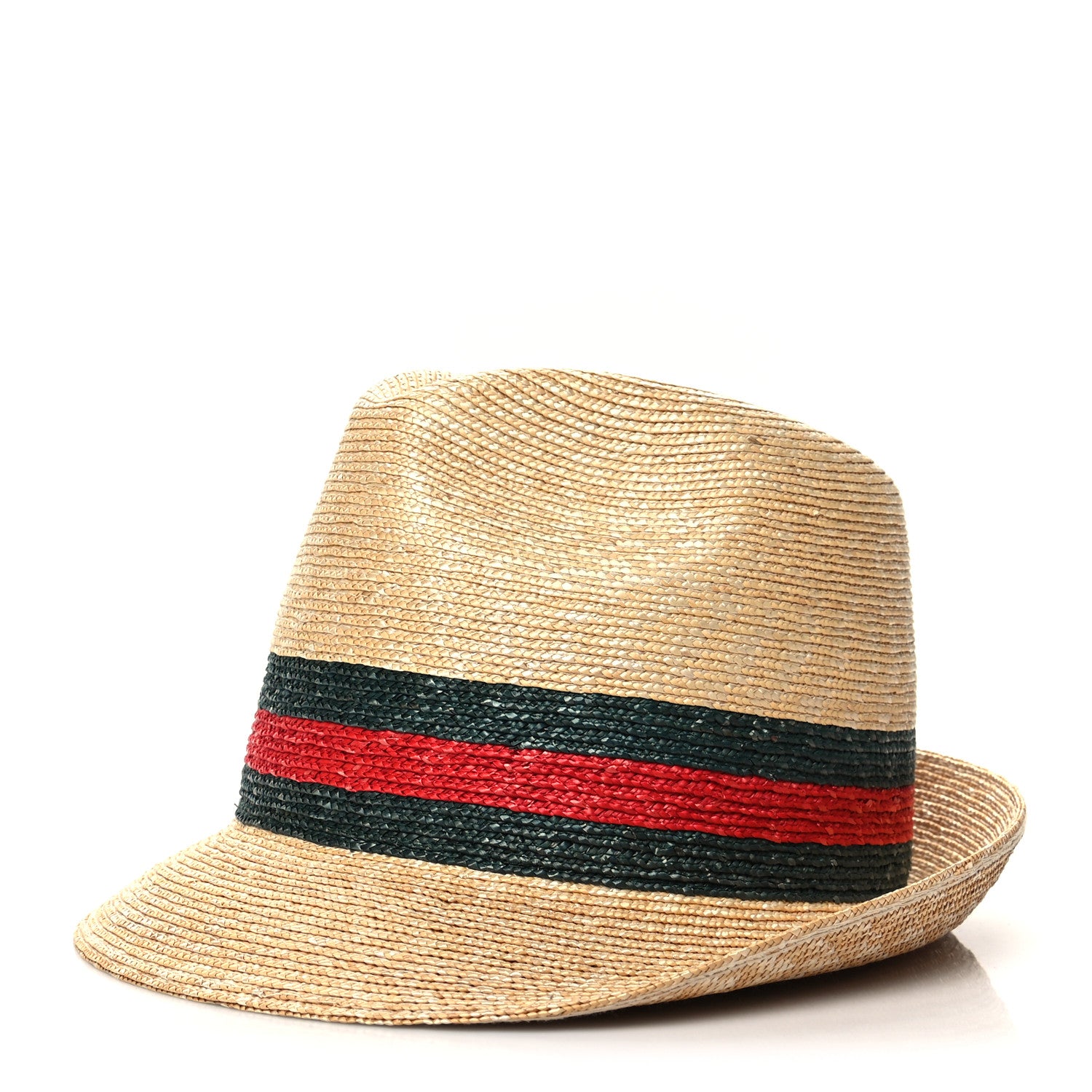 Gucci Abaca Straw Web Fedora Hat M 1 of 8