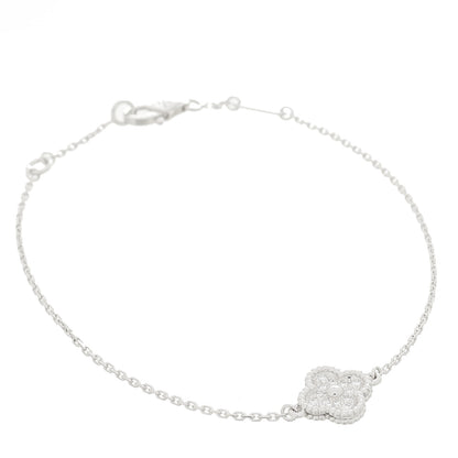 Van Cleef & Arpels 18K White Gold Diamond Sweet Alhambra Bracelet 1 of 5