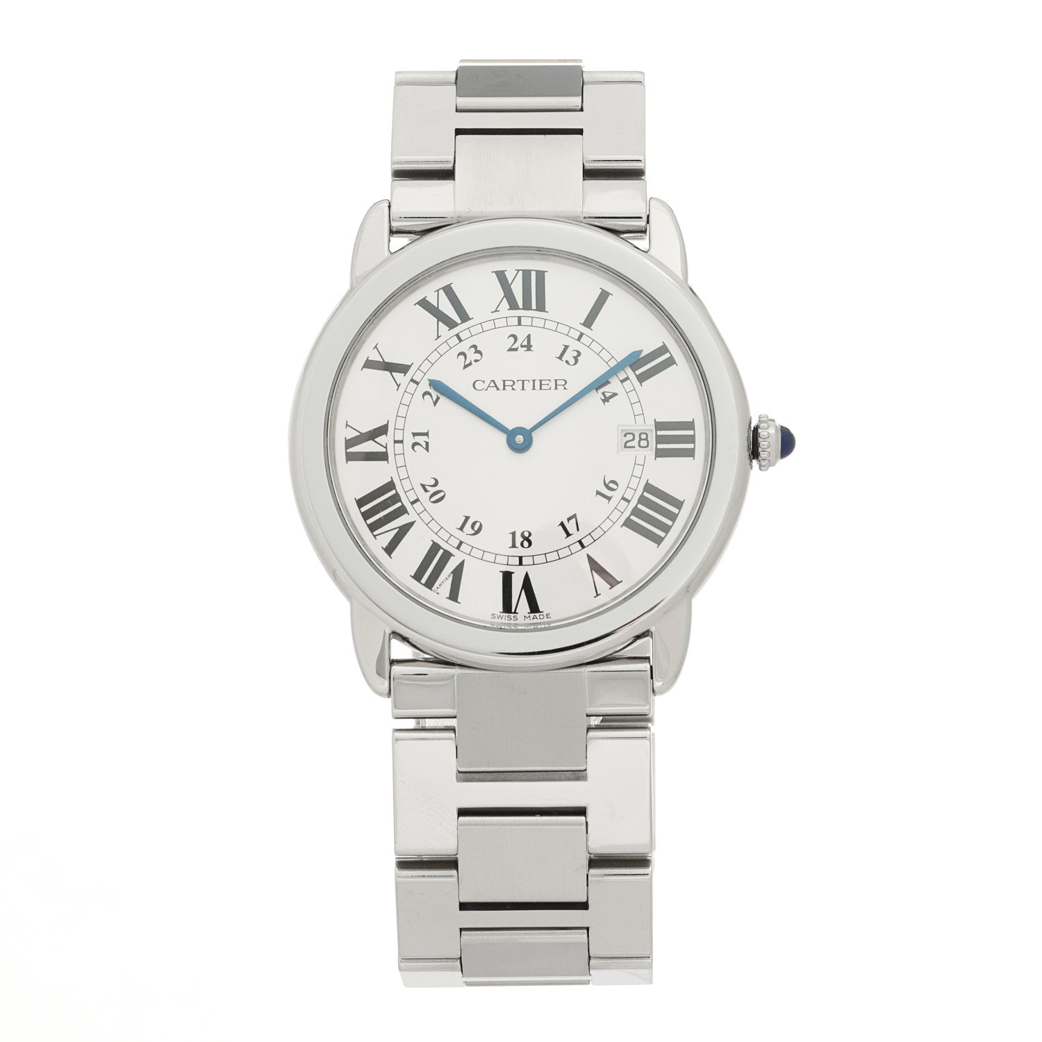 Cartier Stainless Steel 36mm Ronde Solo Quartz Watch 1 of 4