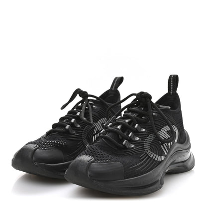 Gucci Technical Knit Fabric Waves Womens Gucci Run Sneakers 35.5 Black 4 of 7