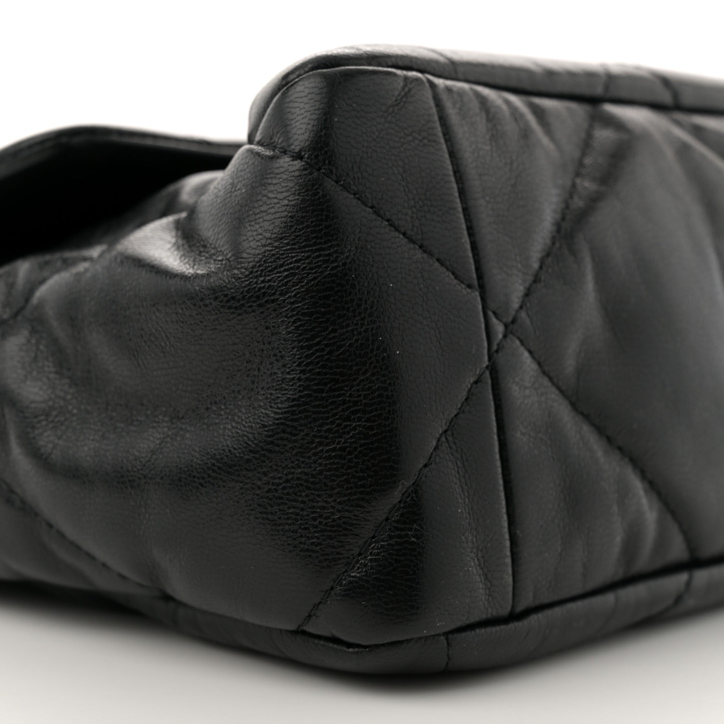 Goatskin Quilted Large Chanel 19 Flap Black