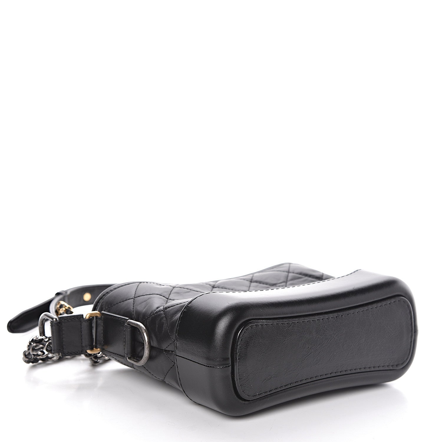 Chanel Aged Calfskin Quilted Small Gabrielle Hobo Black 4 of 11