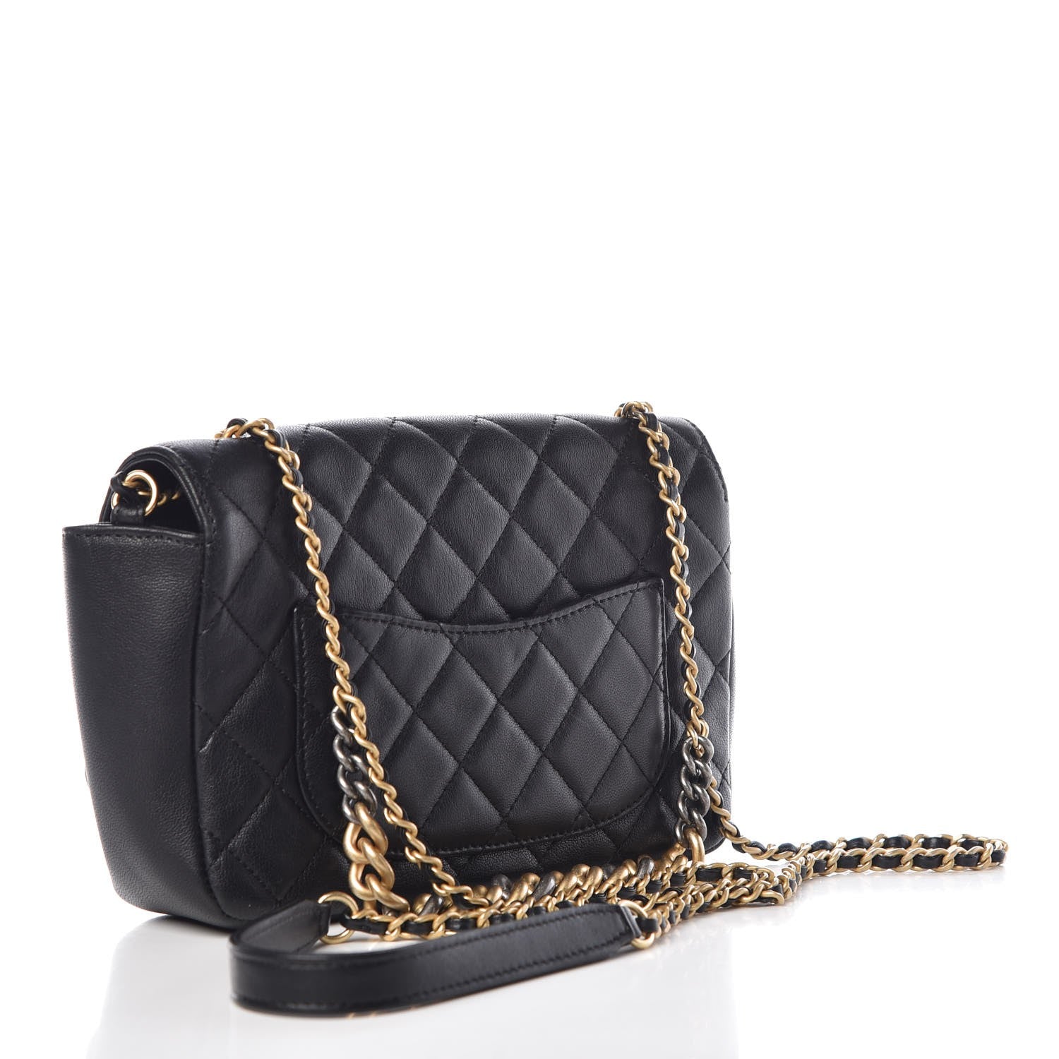 Chanel Sheepskin Quilted Camellia Flap Black 3 of 10