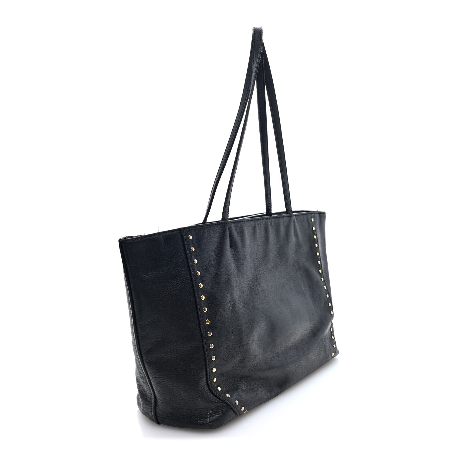 Chloe Calfskin Studded Isa Tote Black 2 of 10