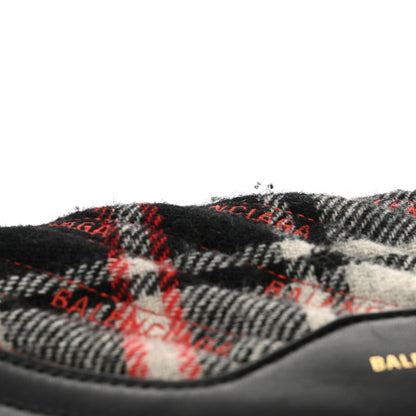 Balenciaga Wool Plaid Diagonal Allover Logo Matelasse XS Souvenir Belt Bag Black White Red 13 of 15