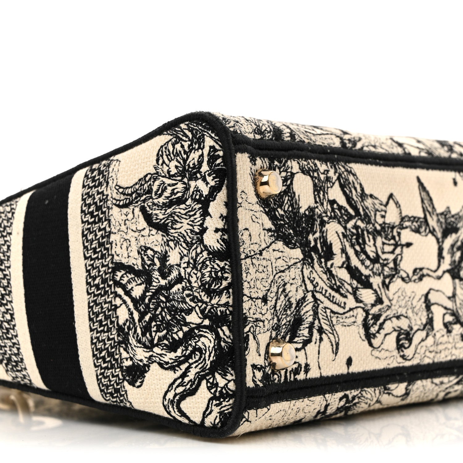 Christian Dior Canvas Embroidered Zodiac Toile De Jouy Medium Lady