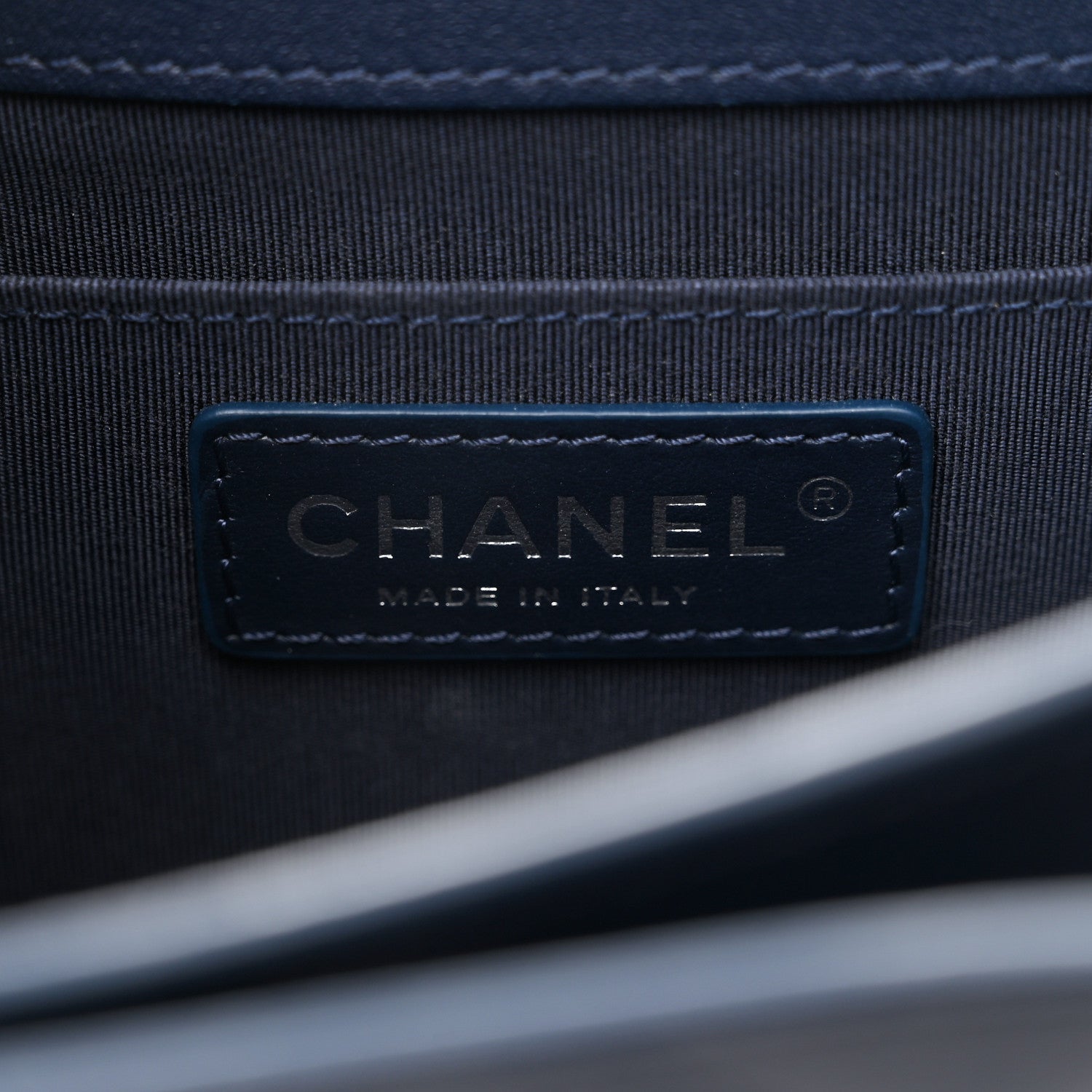 Chanel Goatskin Quilted Small CC Box Flap Navy Navy 6 of 10