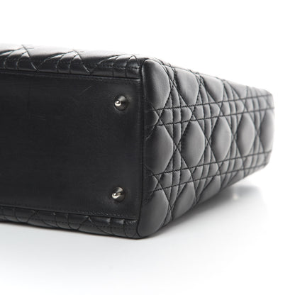 Christian Dior Lambskin Cannage Medium Lady Dior Black 10 of 14
