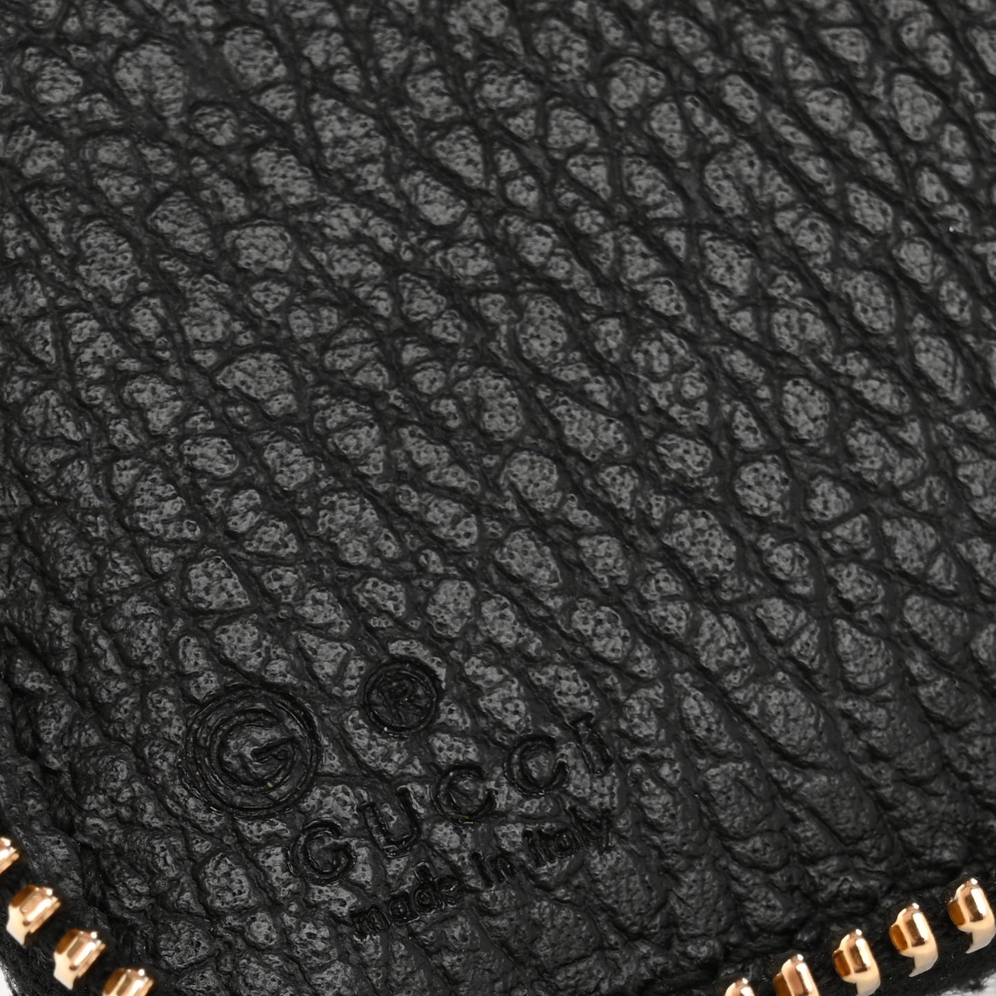 Dollar Calfskin Medium GG Zip Around Wallet Black