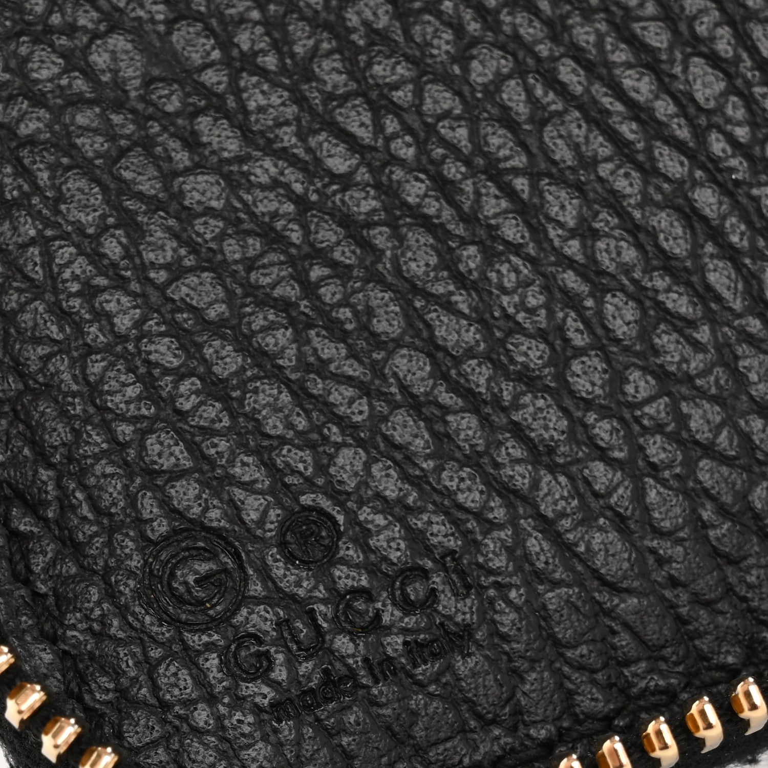 Gucci Dollar Calfskin Medium GG Zip Around Wallet Black 6 of 8