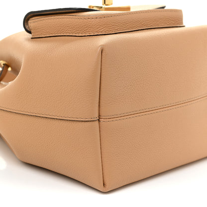 Louis Vuitton Calfskin Lockme Bucket MM Arizona Beige 8 of 11