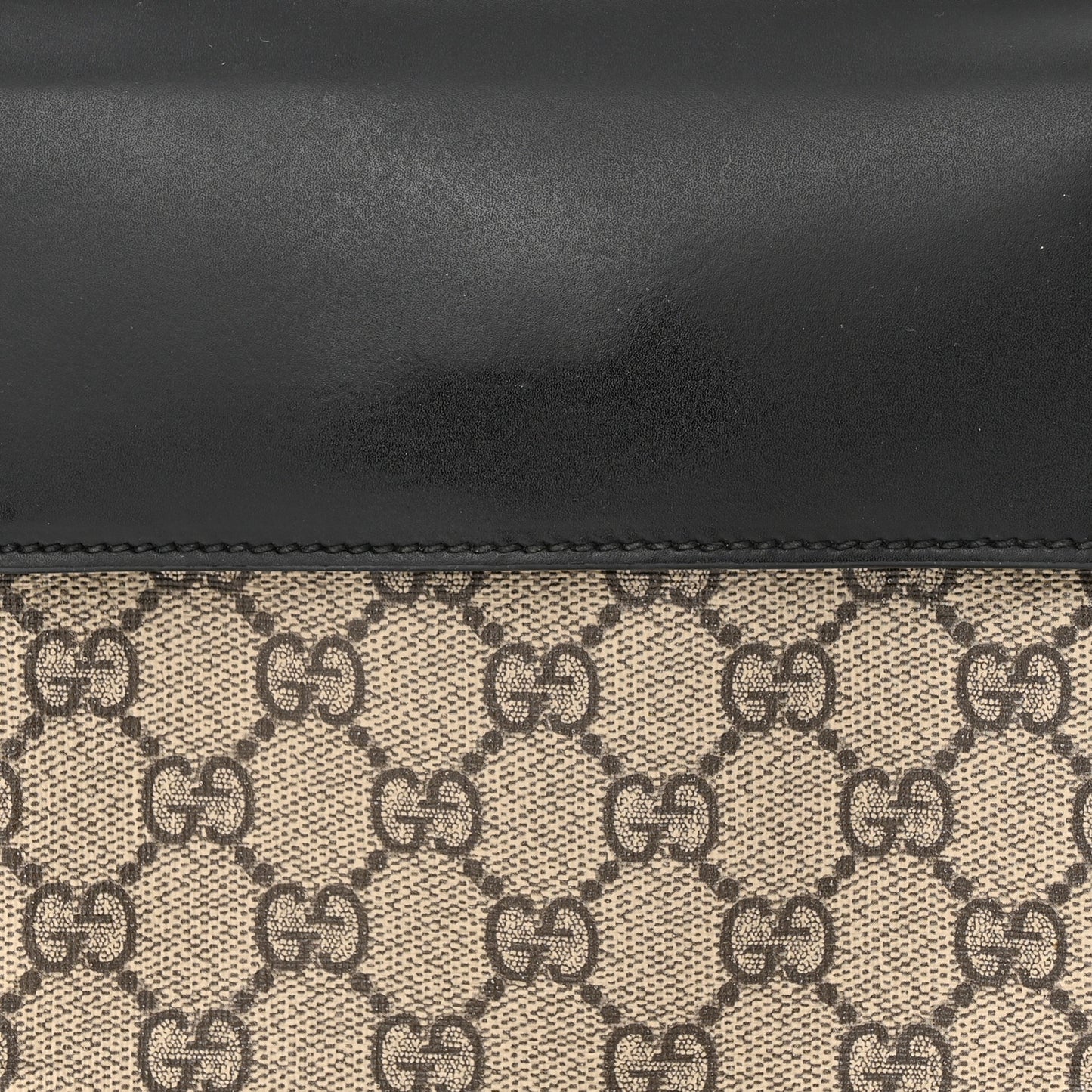 GG Supreme Monogram Web Belt Bag Black