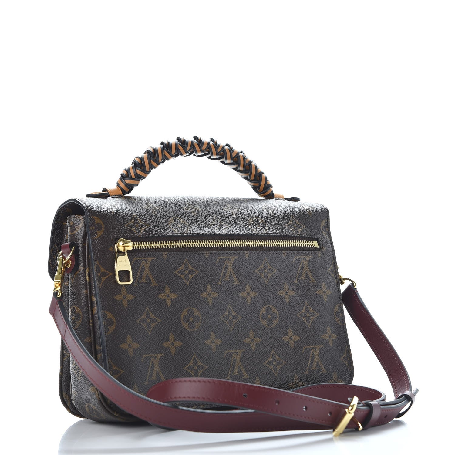 Louis Vuitton Monogram Braided Pochette Metis Safran 2 of 9