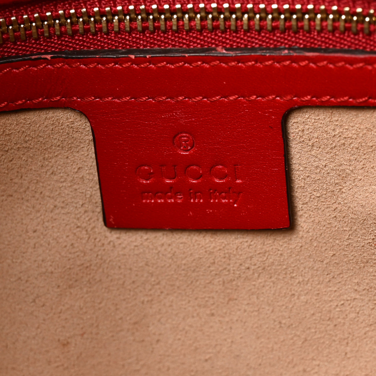 Guccissima Linea A Foldover Tote Red