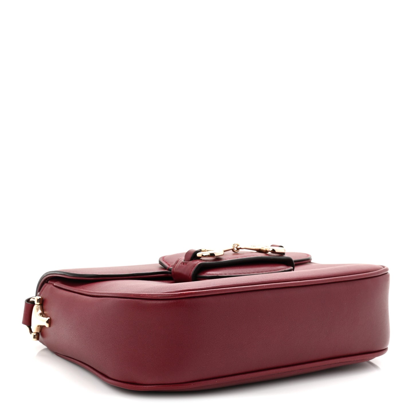 Arabella Calfskin Horsebit 1955 Shoulder Bag Rosso Ancora
