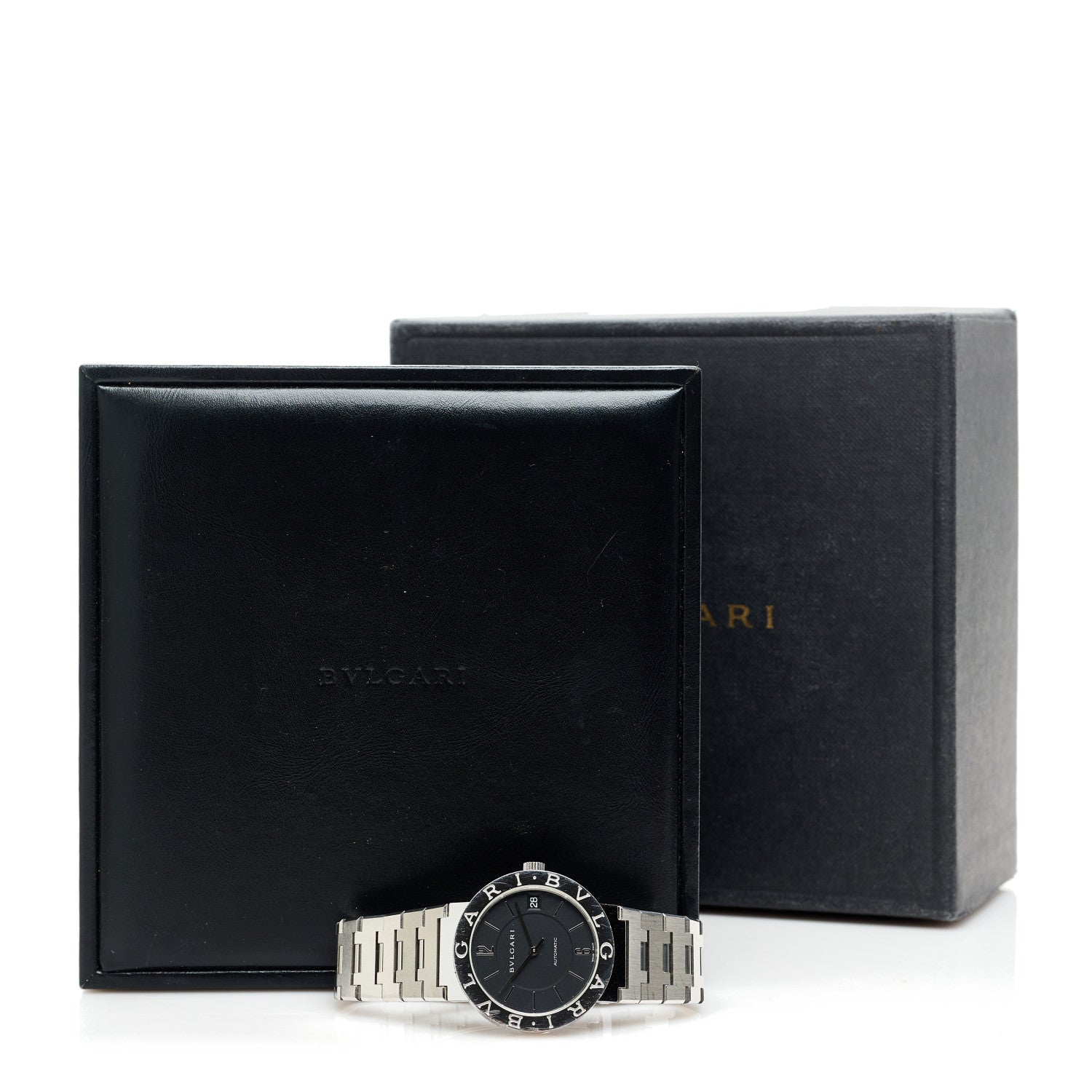 Bulgari Stainless Steel 33mm Automatic Watch Black 5 of 5