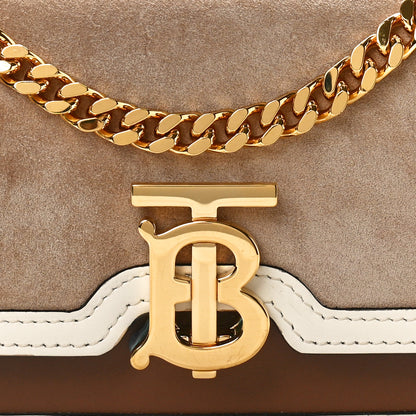 Burberry Suede Calfskin Large Jessie Chain TB Bag Biscuit 7 of 9