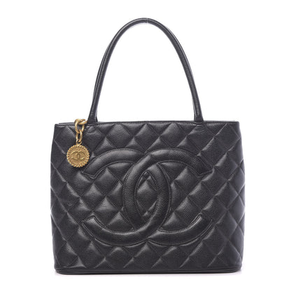 Chanel Caviar Quilted Medallion Tote Black 1 of 12