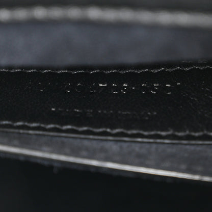 Saint Laurent Smooth Calfskin Medium Monogram Sunset Satchel Black 7 of 10