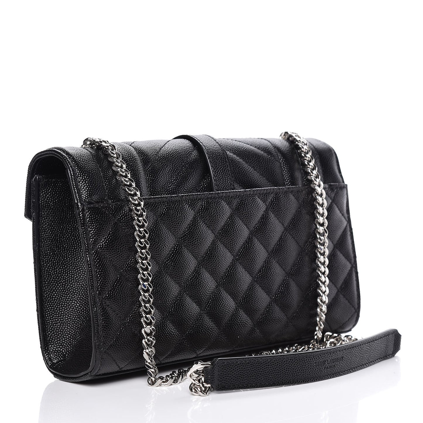 Grain De Poudre Tri-Quilt Monogram Small College Bag Black