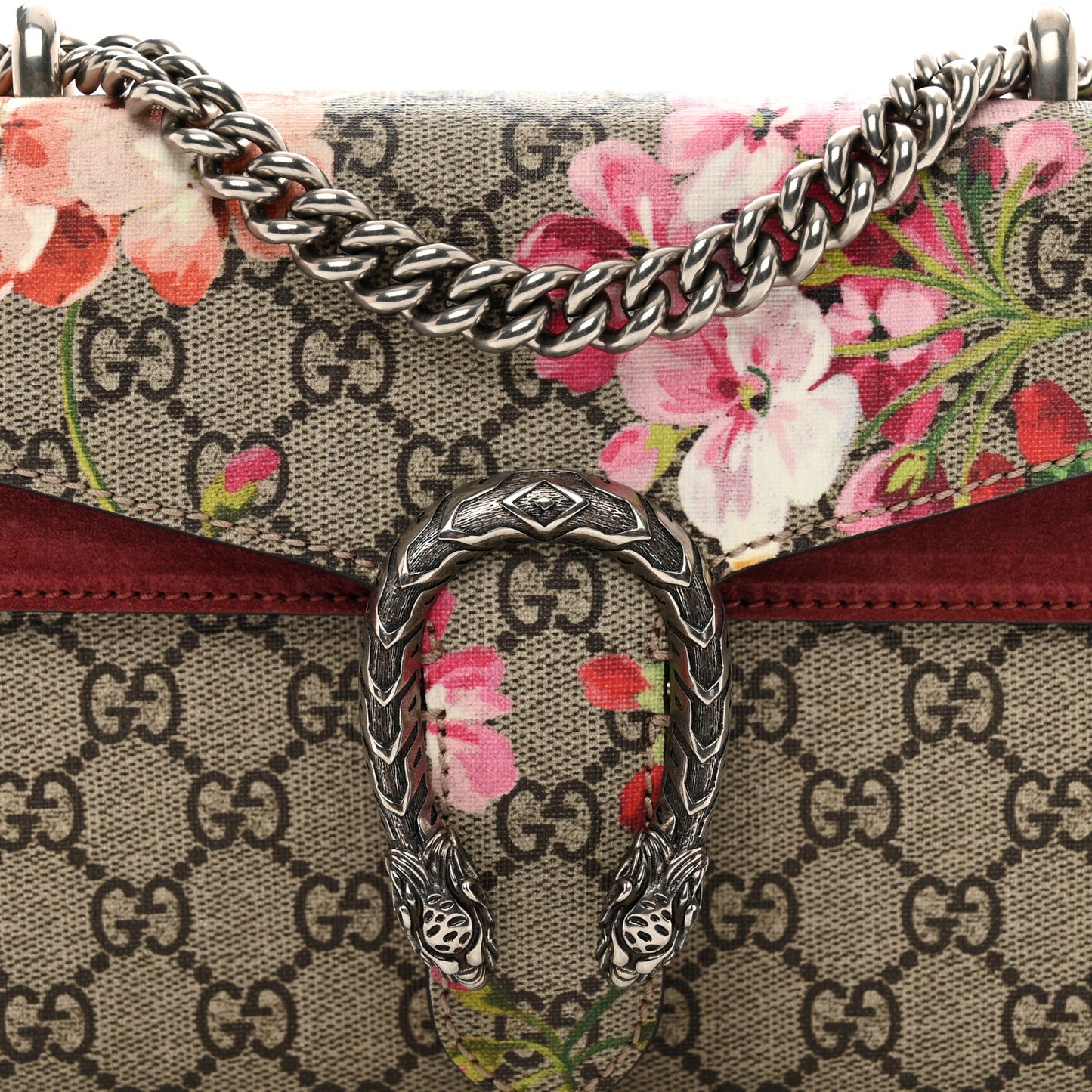 GG Supreme Monogram Blooms Mini Dionysus Shoulder Bag Beige Multicolor Dry Rose