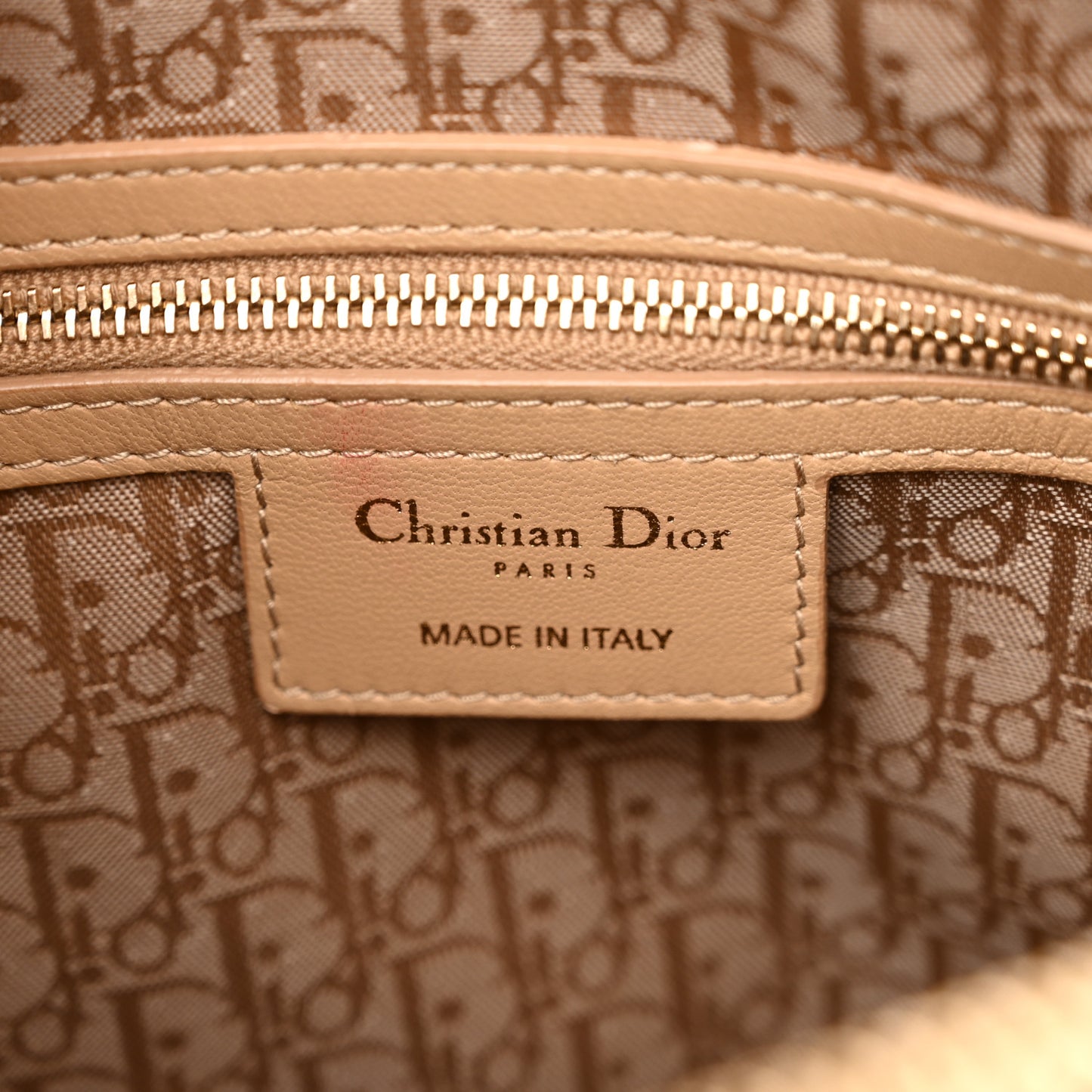 Lambskin Cannage Large Lady Dior Beige