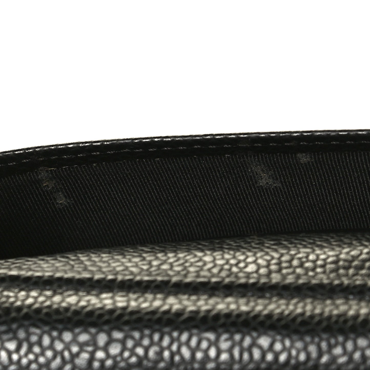 Caviar Quilted Medium Agenda Cover Black