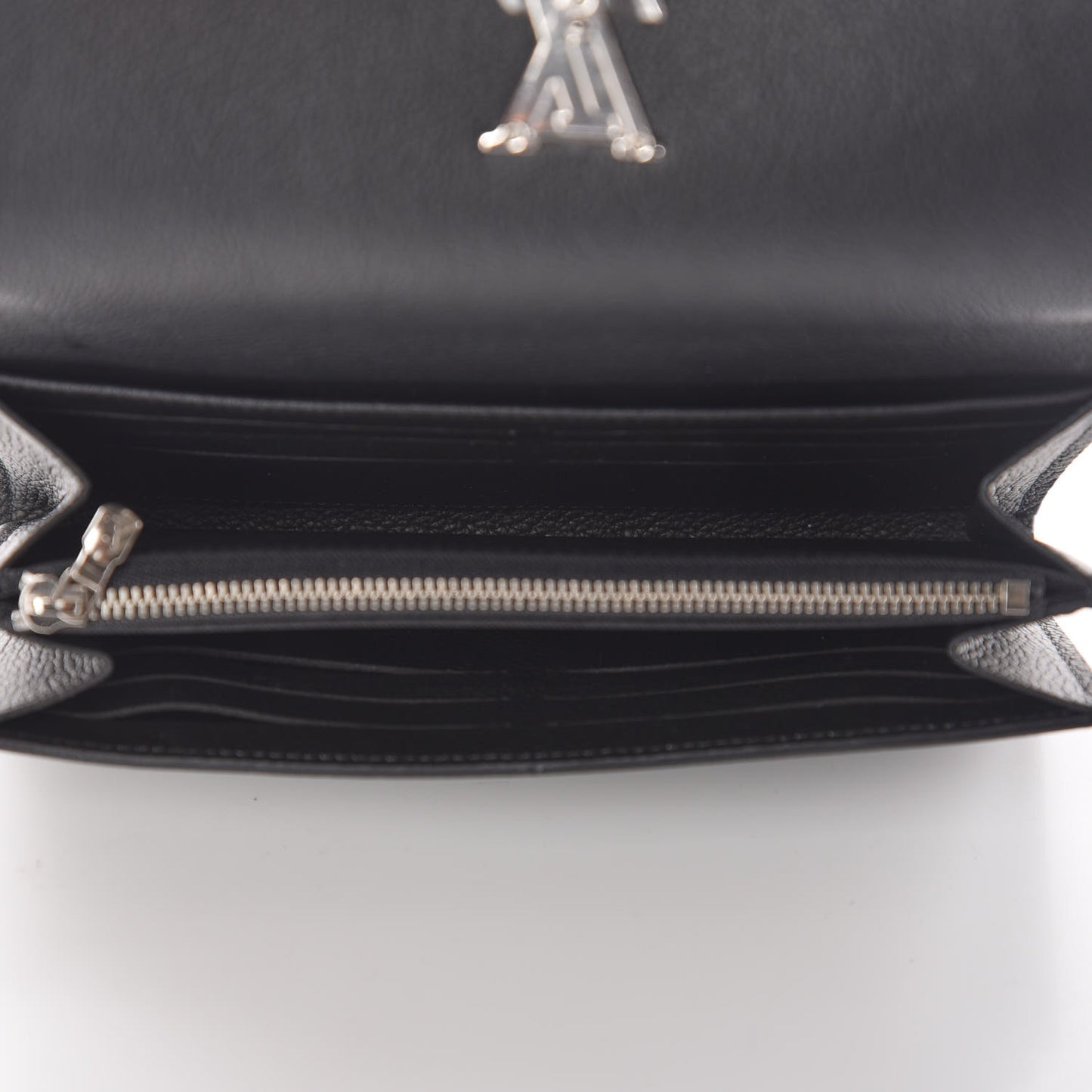 Calfskin Lockme II Wallet Black