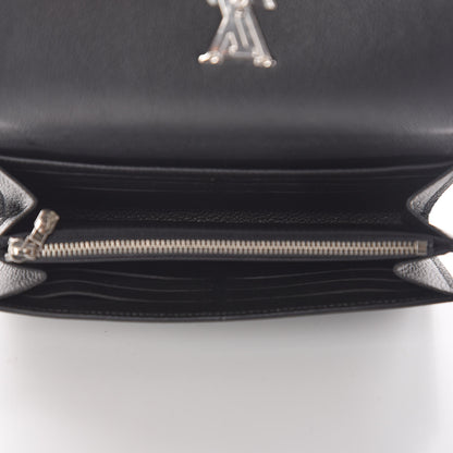 Louis Vuitton Calfskin Lockme II Wallet Black 7 of 9