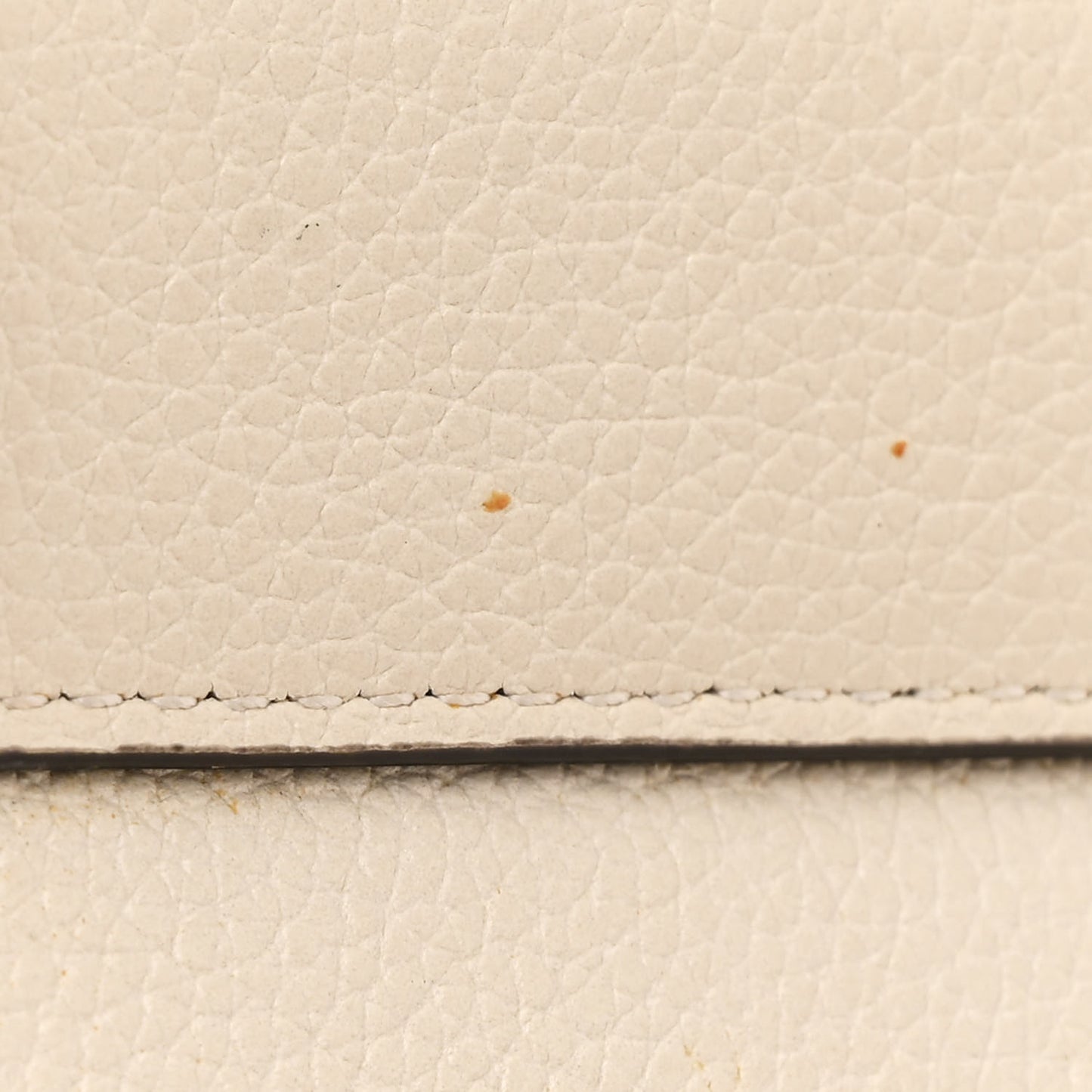 Grainy Calfskin Medium Zumi Top Handle Bag Mystic White