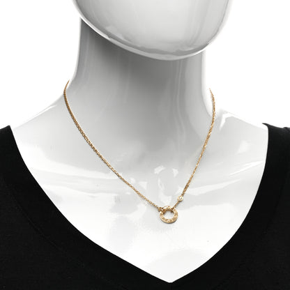 Cartier 18K Yellow Gold 2 Diamond LOVE Necklace 2 of 4