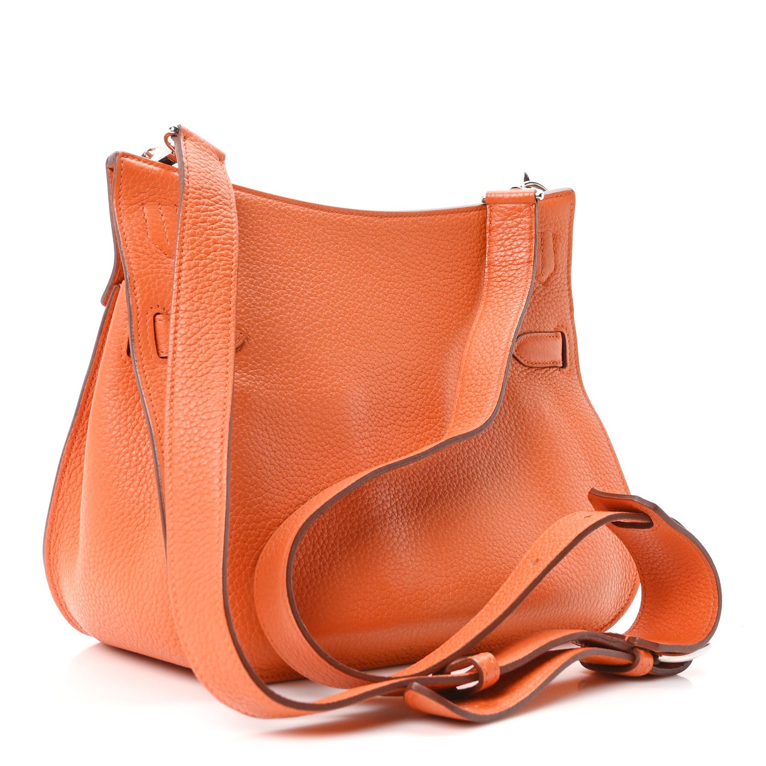 Hermes Taurillon Clemence Jypsiere 28 Orange 3 of 10