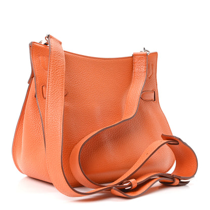 Hermes Taurillon Clemence Jypsiere 28 Orange 3 of 10