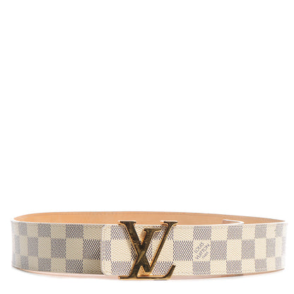 Louis Vuitton Damier Azur LV Initiales Belt 80 32 1 of 7