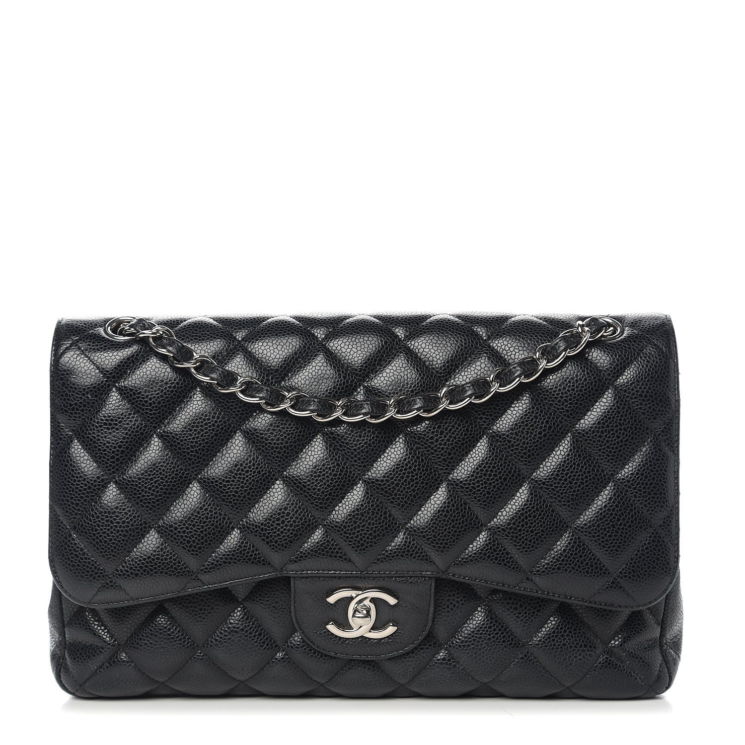 Chanel Caviar Quilted Jumbo Double Flap Black 1 of 15