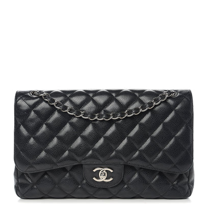 Chanel Caviar Quilted Jumbo Double Flap Black 1 of 15